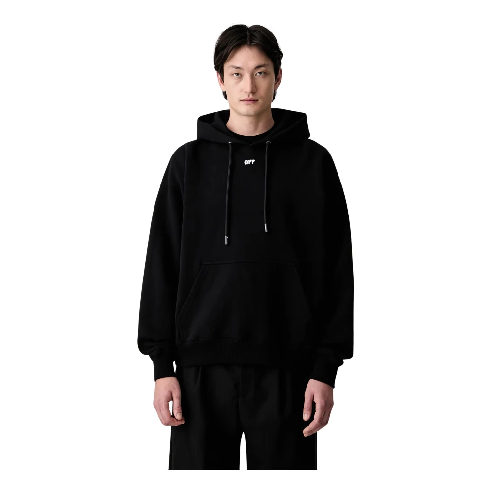 Off White Uomo Nero Felpa Con Cappuccio Paint Arrow Skate - Felpe M - Immagine 3