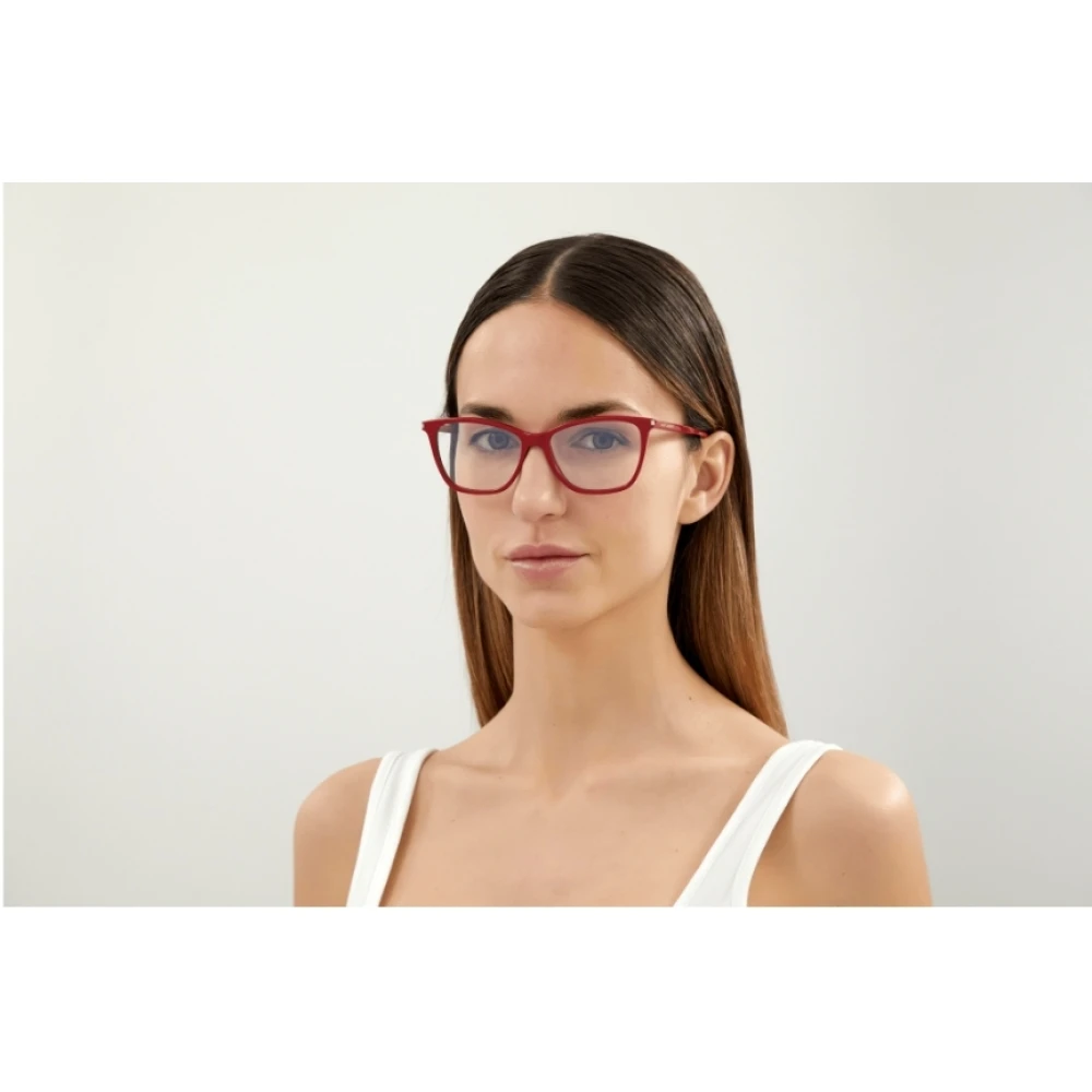 Saint Laurent Vierkante Havana Zonnebril Brown Dames