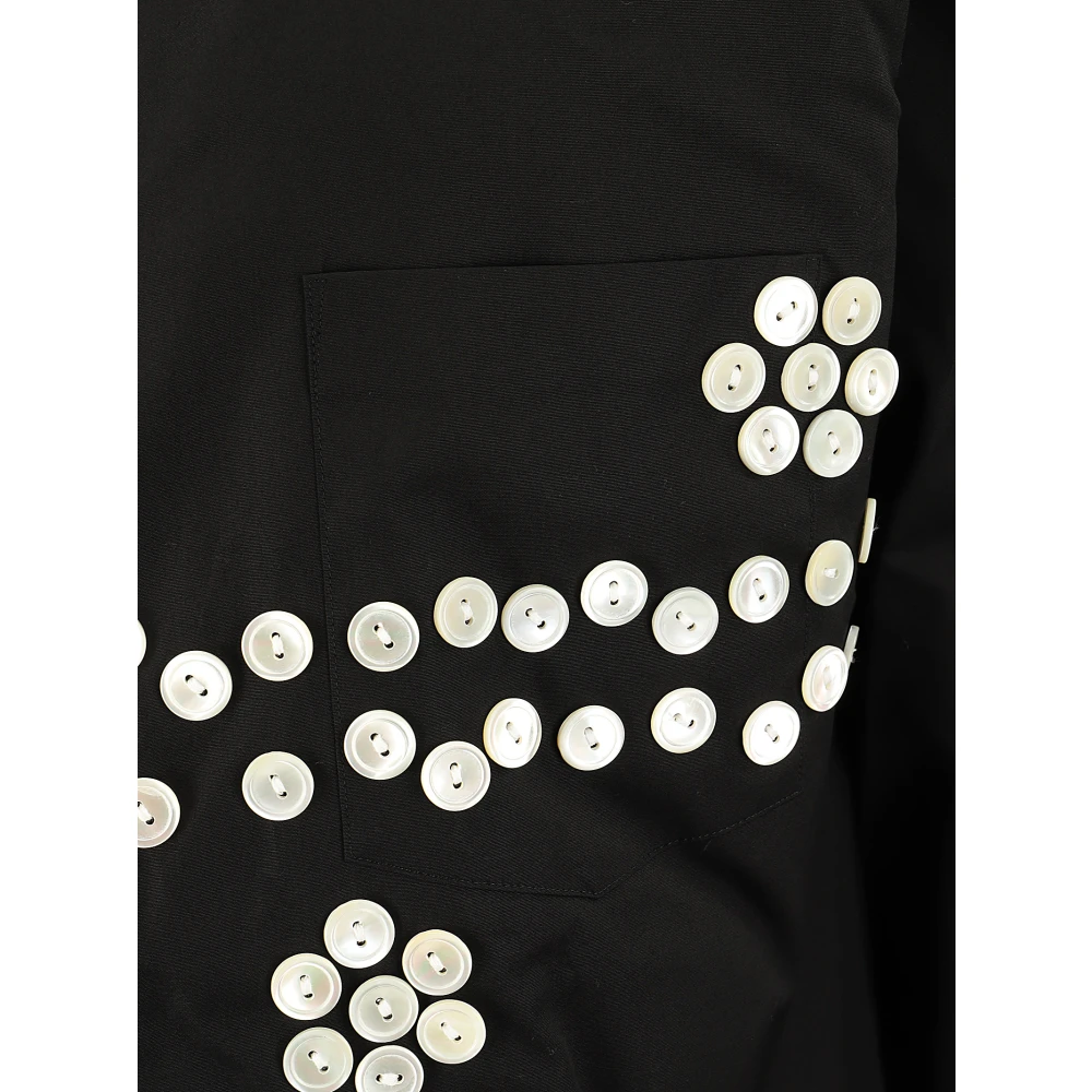 Comme des Garçons Overhemd met knoopsluiting en decoratieve knopen Black Heren