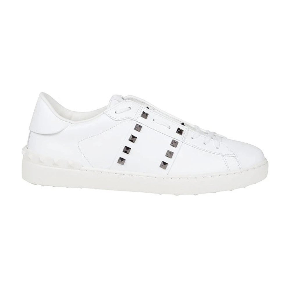 Valentino Garavani Witte Leren Sneakers Rockstud Stijl