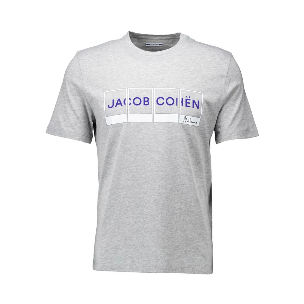 Jacob Cohën Lichtgrijze T-Shirt voor Heren Gray Heren