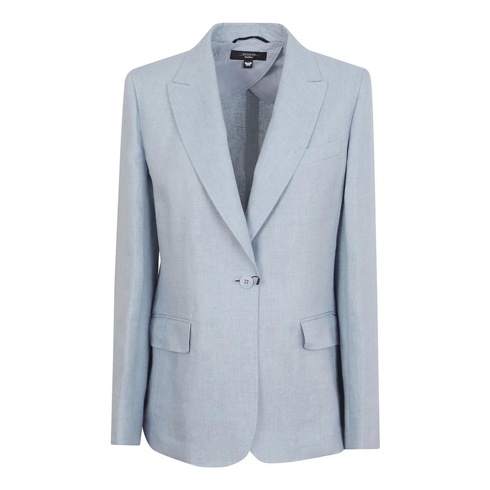 Weekend Max Mara Women's Blue Blazers, S, Linen Blazer
