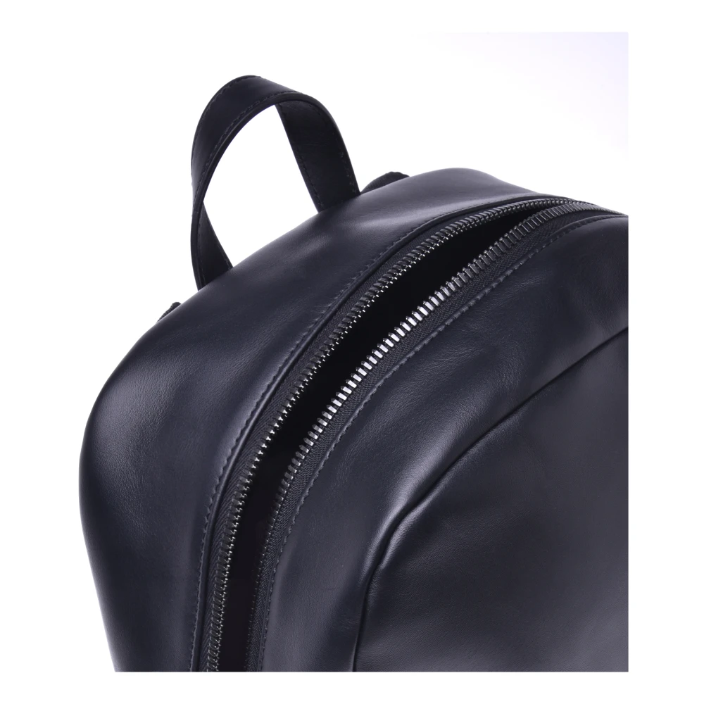 Baldinini Backpack in black quilted leather with monogram Black Heren