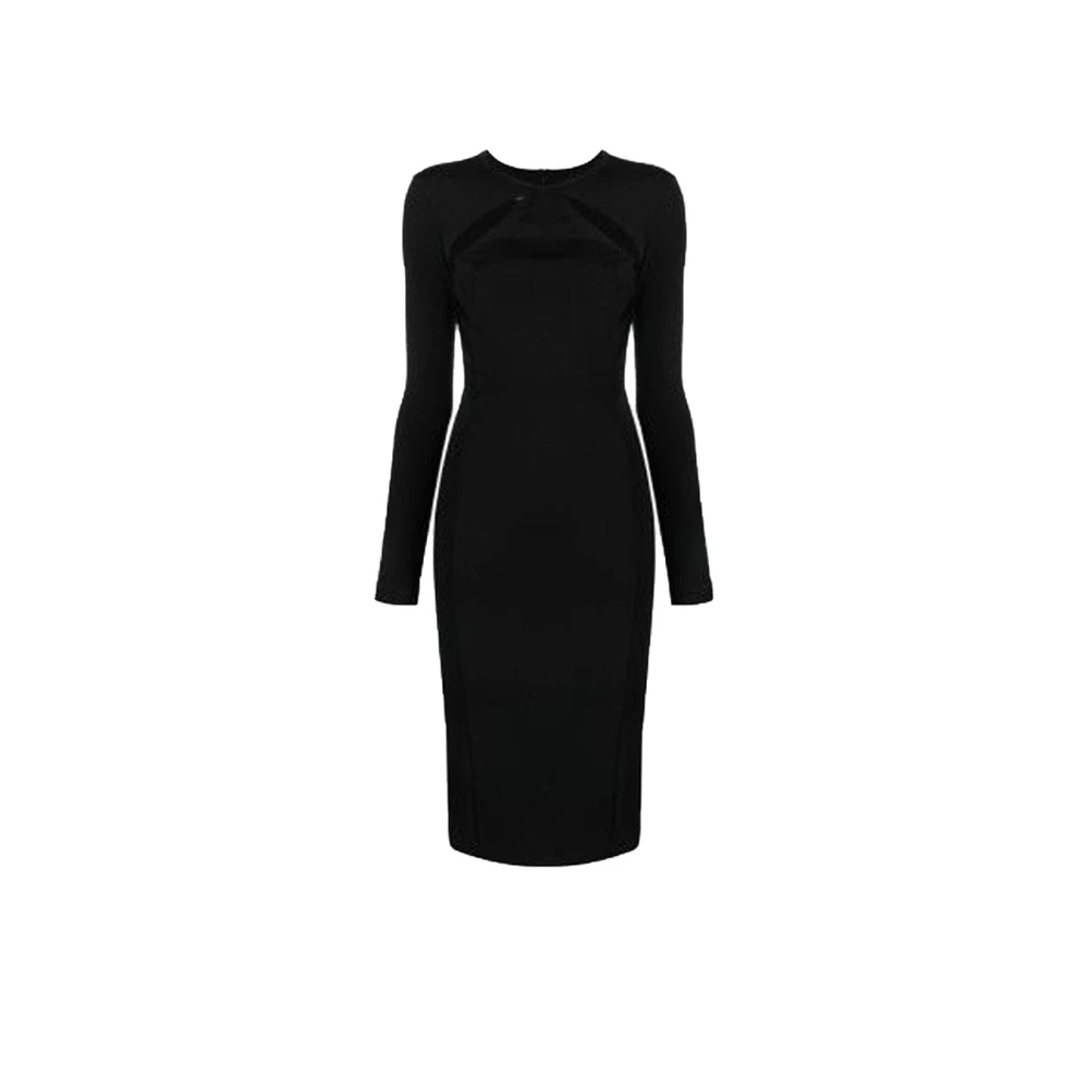 Pinko Women's Black Stylish Midi Dress - Midi Dresses - L - Dresses
