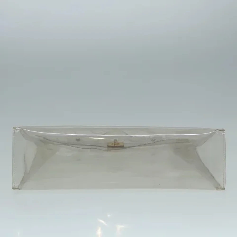 Hermès Vintage Pre-owned Vinyl handbags Gray Dames