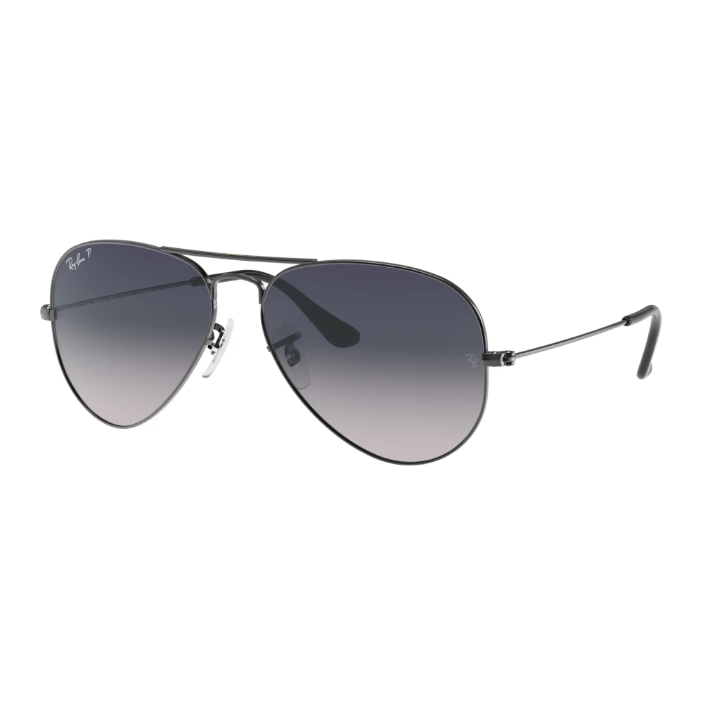Ray-Ban Men's Gunmetal & Blue/Grey Gradient Lens Ray-Ban Aviator Polarised Lens Sunglasses - Image 7