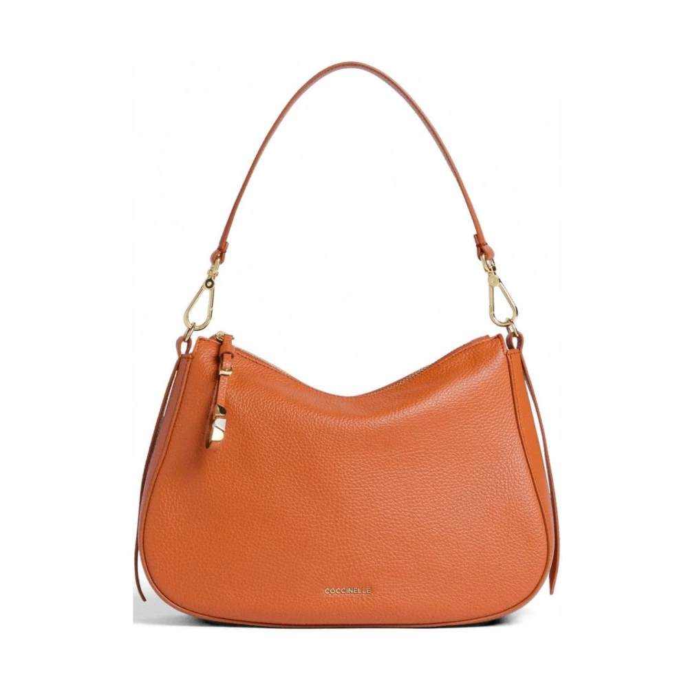 Coccinelle Orange Shoulder Bags, Female, One Size, Medium Shoulder Bag