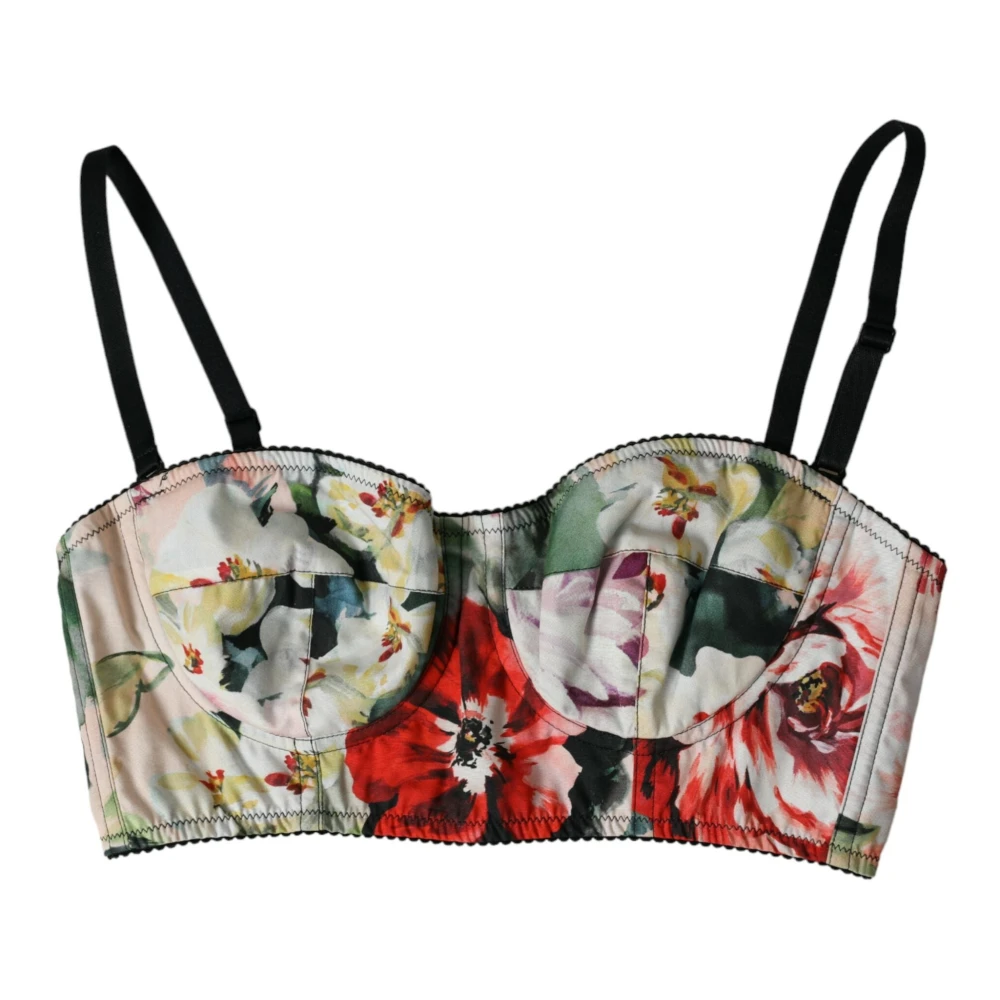 Dolce & Gabbana Women's Floral Bustier Crop Top