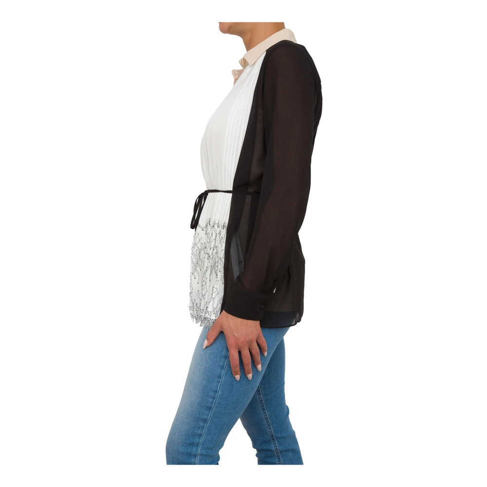 Twinset Zwarte lange mouwen overhemd Multicolor Dames