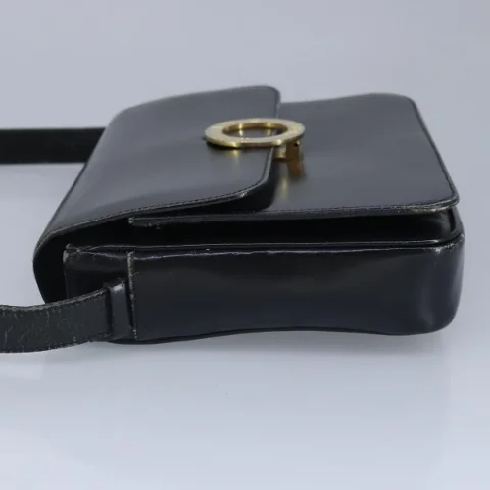 Celine Vintage Pre-owned Leather shoulder-bags Black Dames