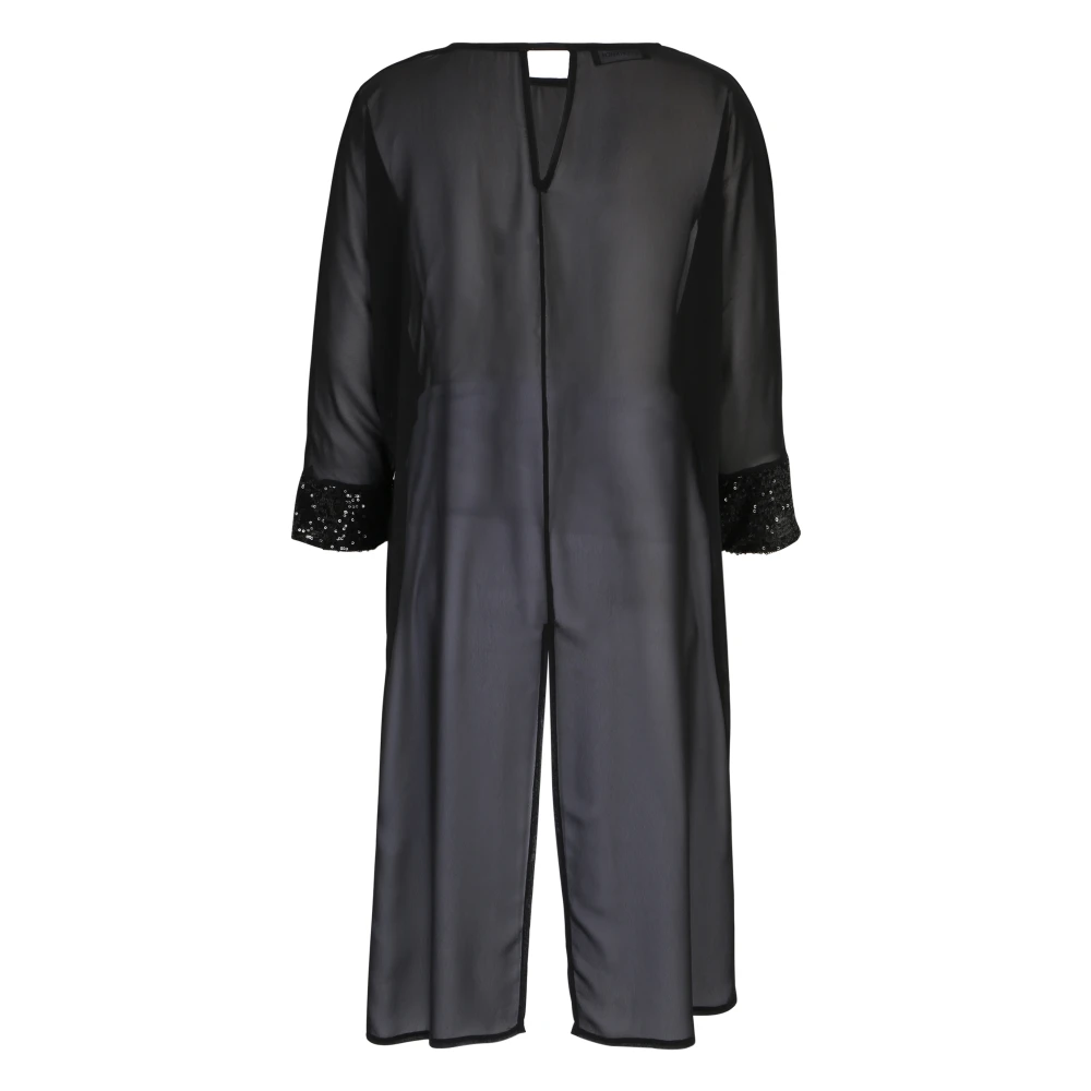 Doris S Elegante Chiffon Blouse met High-Low Stijl Black Dames