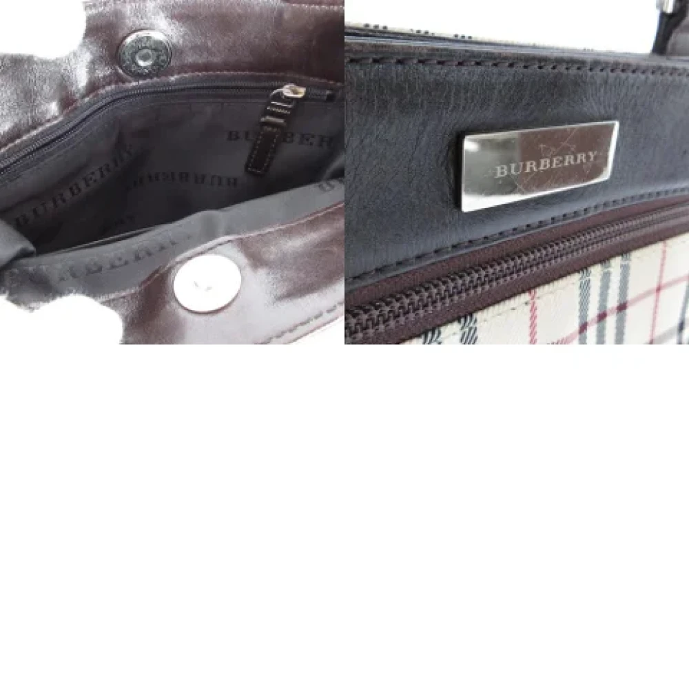 Burberry Vintage Pre-owned Leather shoulder-bags Beige Dames