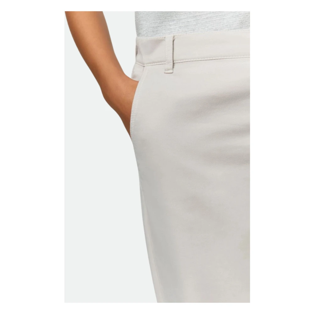 Iblues Lichtgrijze katoenen stretchbroek Gray Dames
