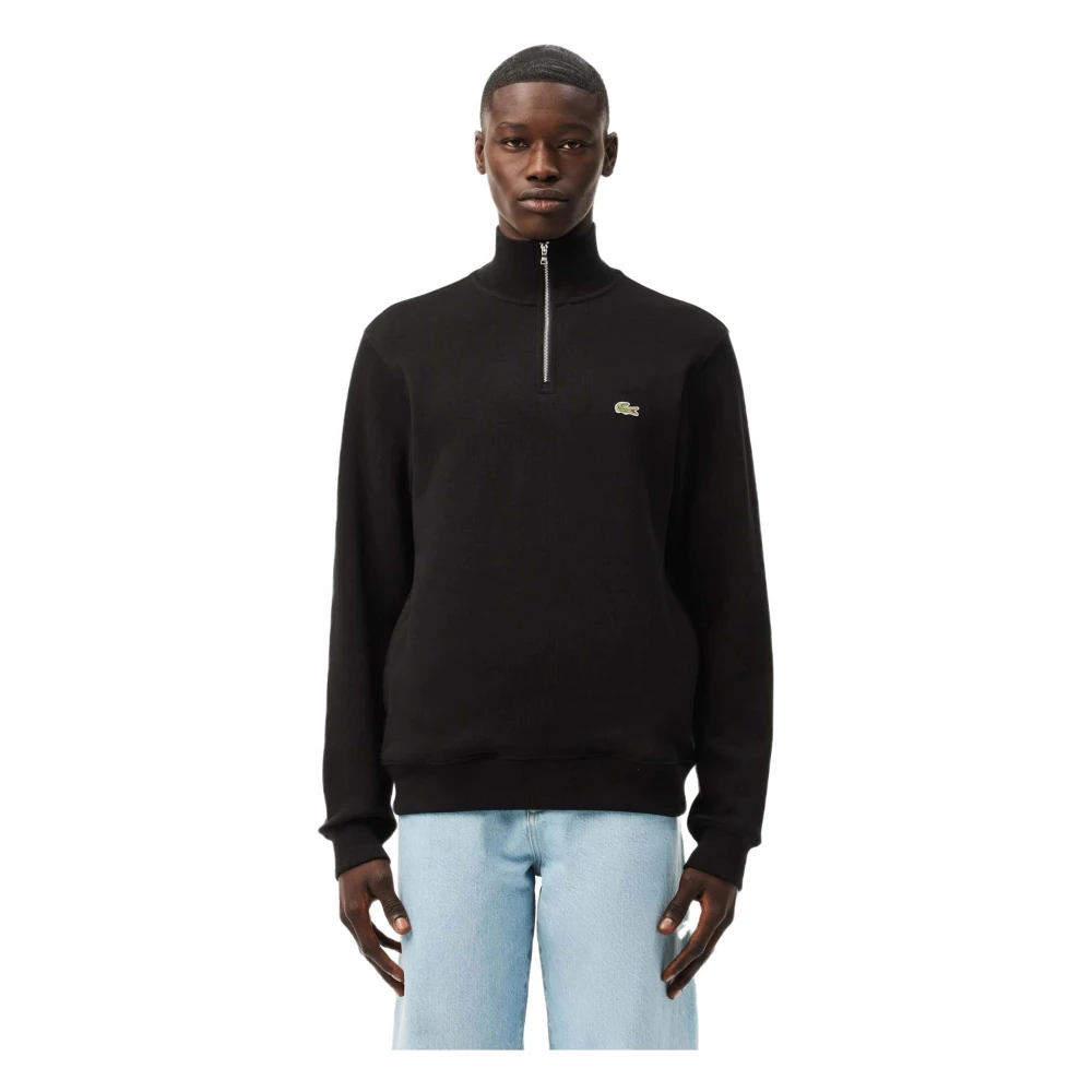 Lacoste Halv Zip Hoodie Black, Herr