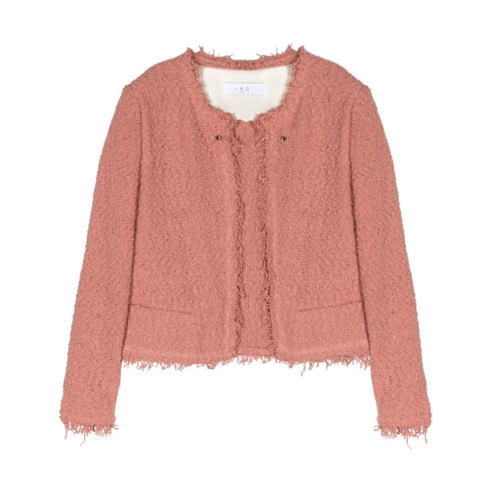 Iro Pink Tweed Jackets, Female, S, Shavani Jacket