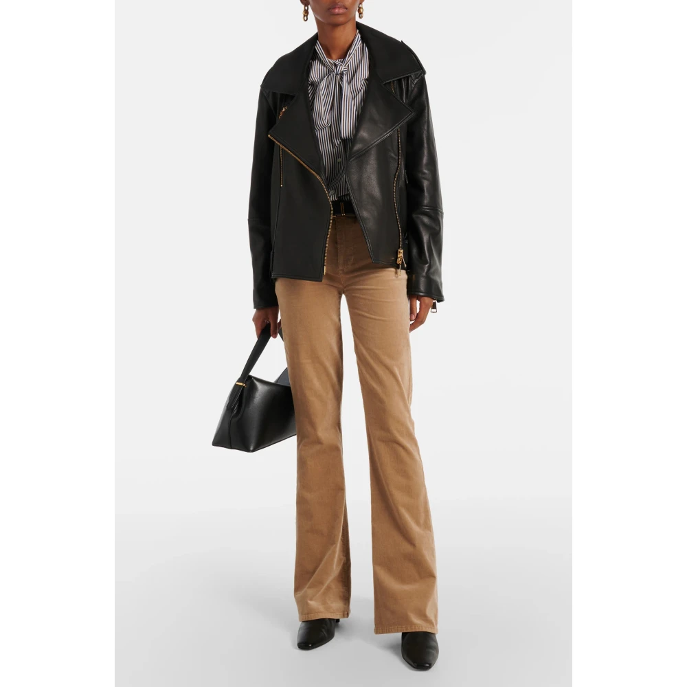 7 For All Mankind Jeans Flare: Denim blauw Beige Dames