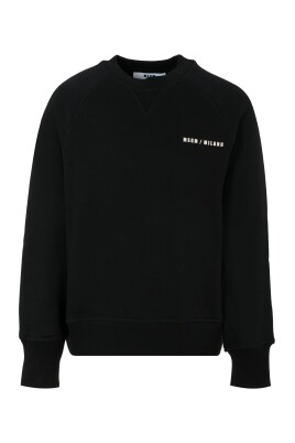 sweatshirt-noir-a-col-rond-avec-logo