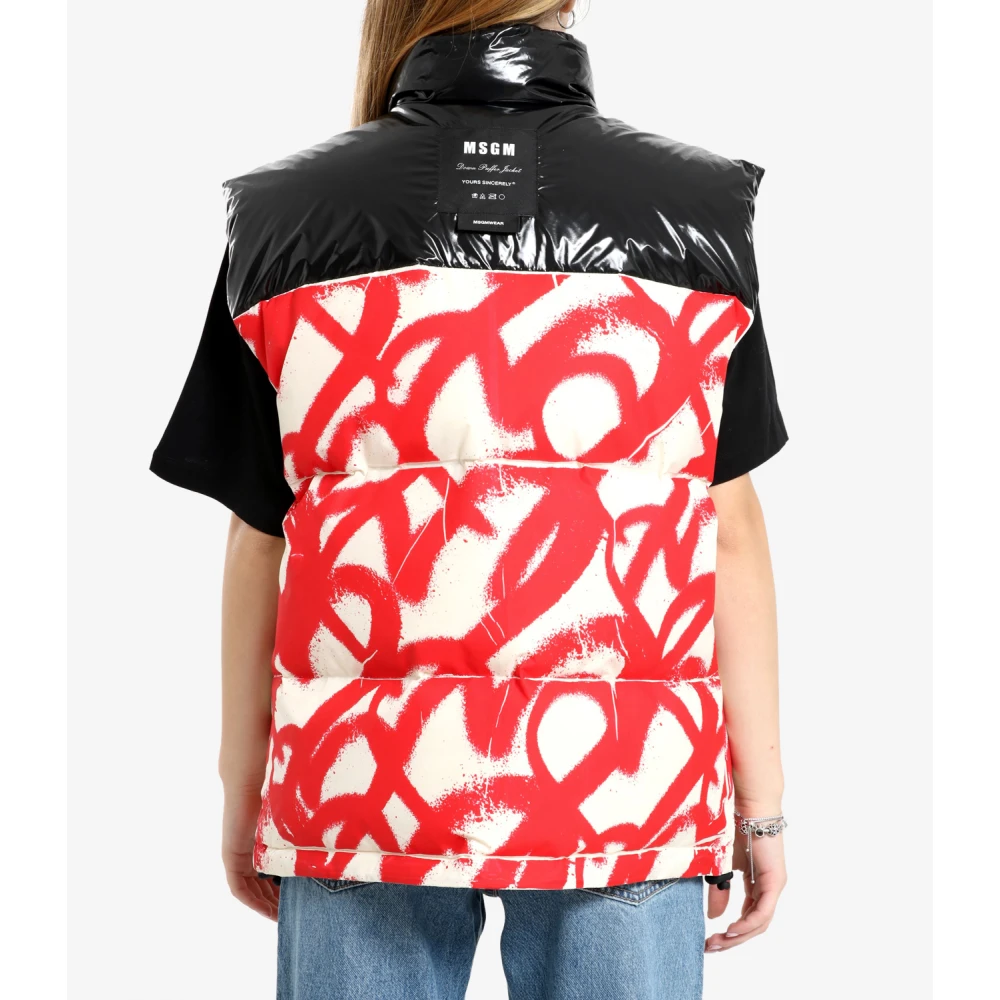 Msgm Gewatteerde trui met spuitverfpatroon Multicolor Dames
