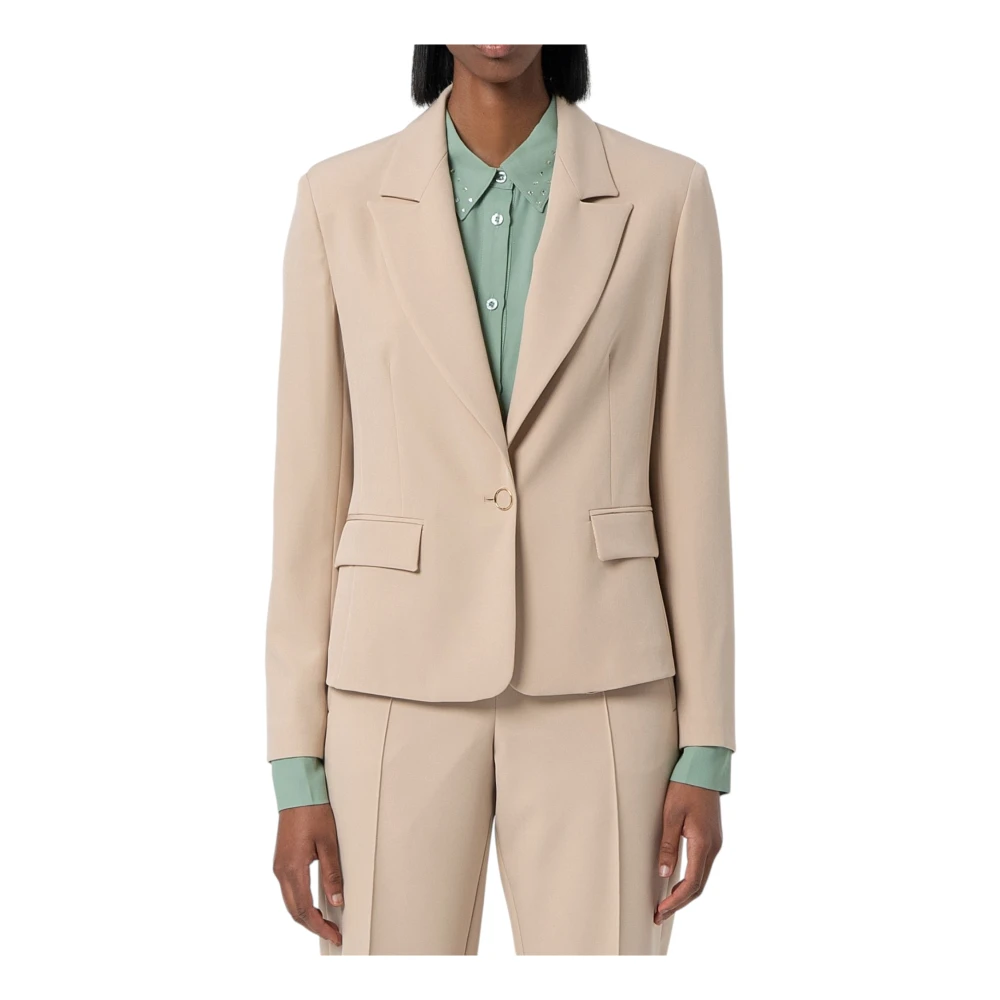 Fracomina Women's Beige Blazer Jacket - Blazers - S - Jackets