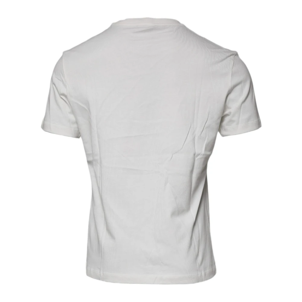 Versace Medusa Print Cotton Crew Neck T-shirt White Heren