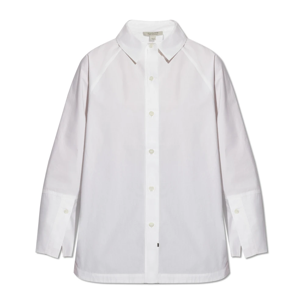 AllSaints Evie katoenen shirt White Dames