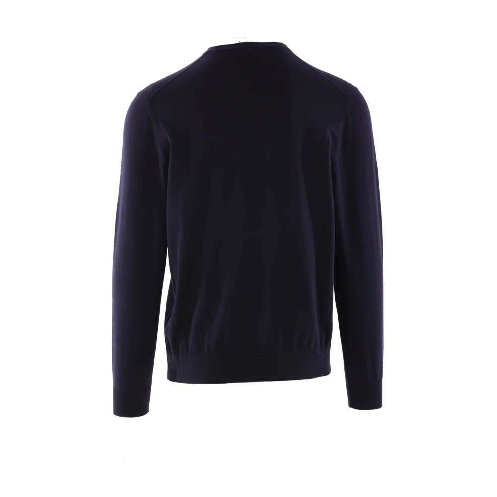 Loro Piana Navy Blue Katoenen Truien Gemaakt in Italië Blue Heren