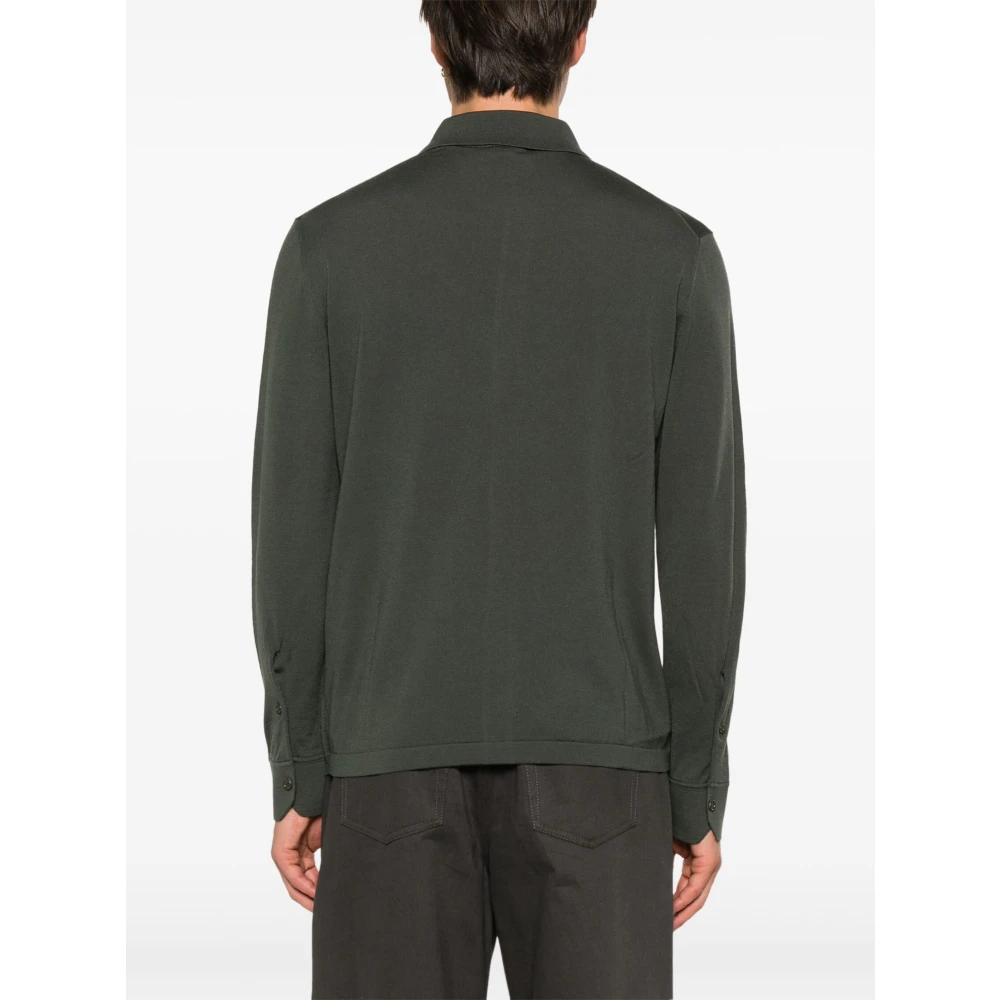 Brioni Luxe wol poloshirt Green Heren