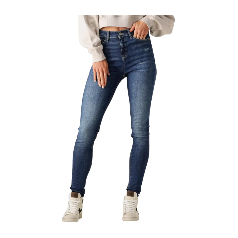 TOMMY JEANS Dames Jeans Nora Md Skn Ai3354 Donkerblauw