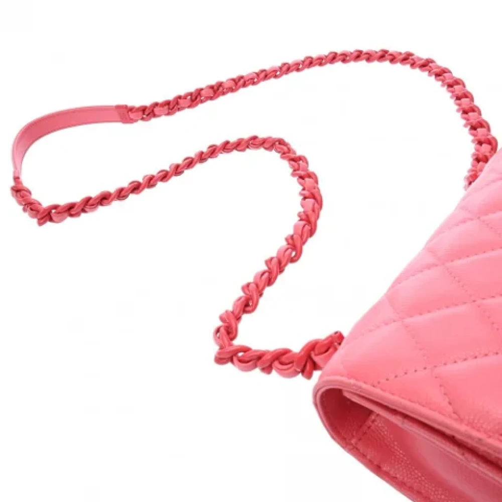 Chanel Vintage Pre-owned Leather chanel-bags Pink Dames