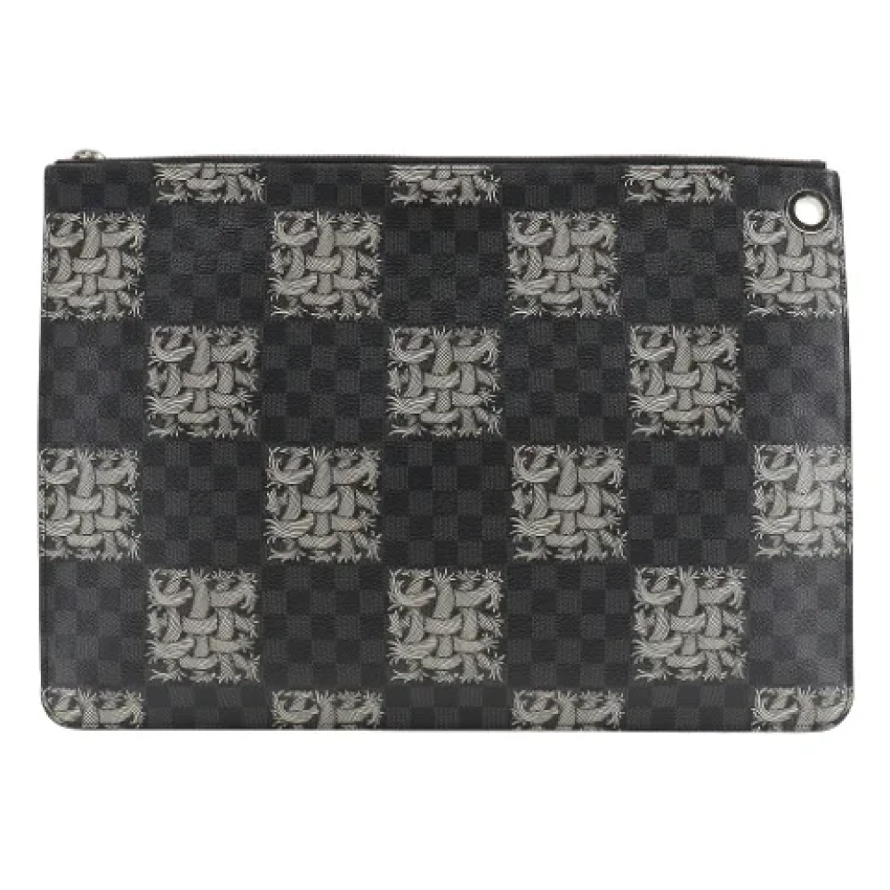 Louis Vuitton Vintage Pre-owned Canvas clutches Black Heren