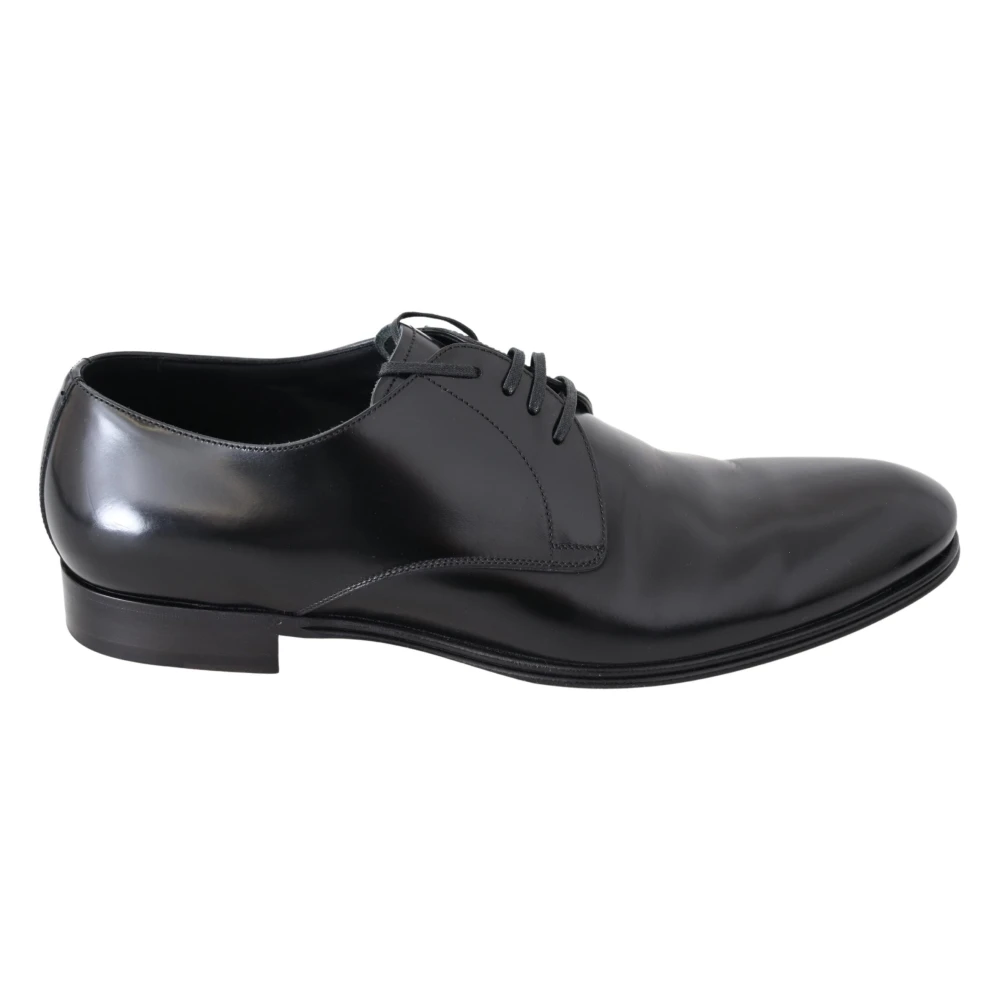 Dolce & Gabbana Men's Black Leather Formal Derby Dress Shoes Size 7