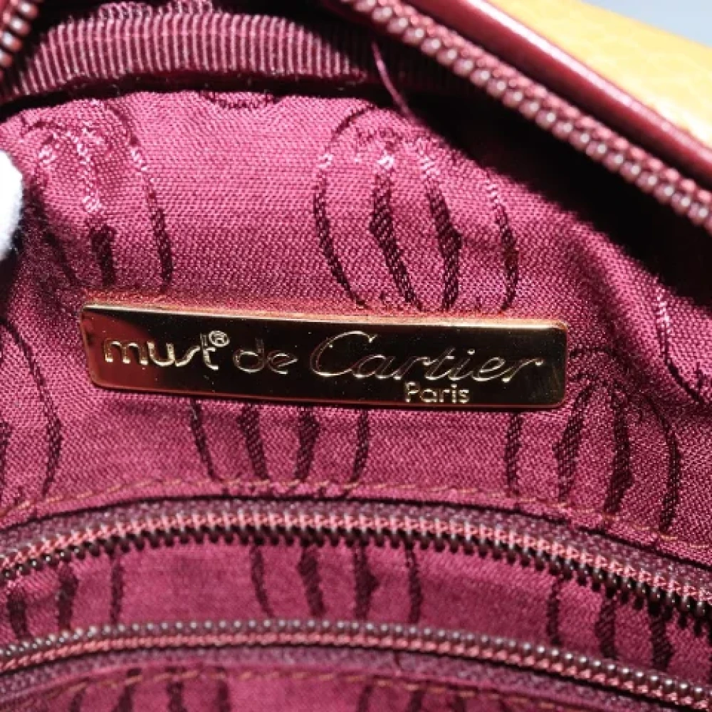 Cartier Vintage Pre-owned Leather shoulder-bags Beige Dames