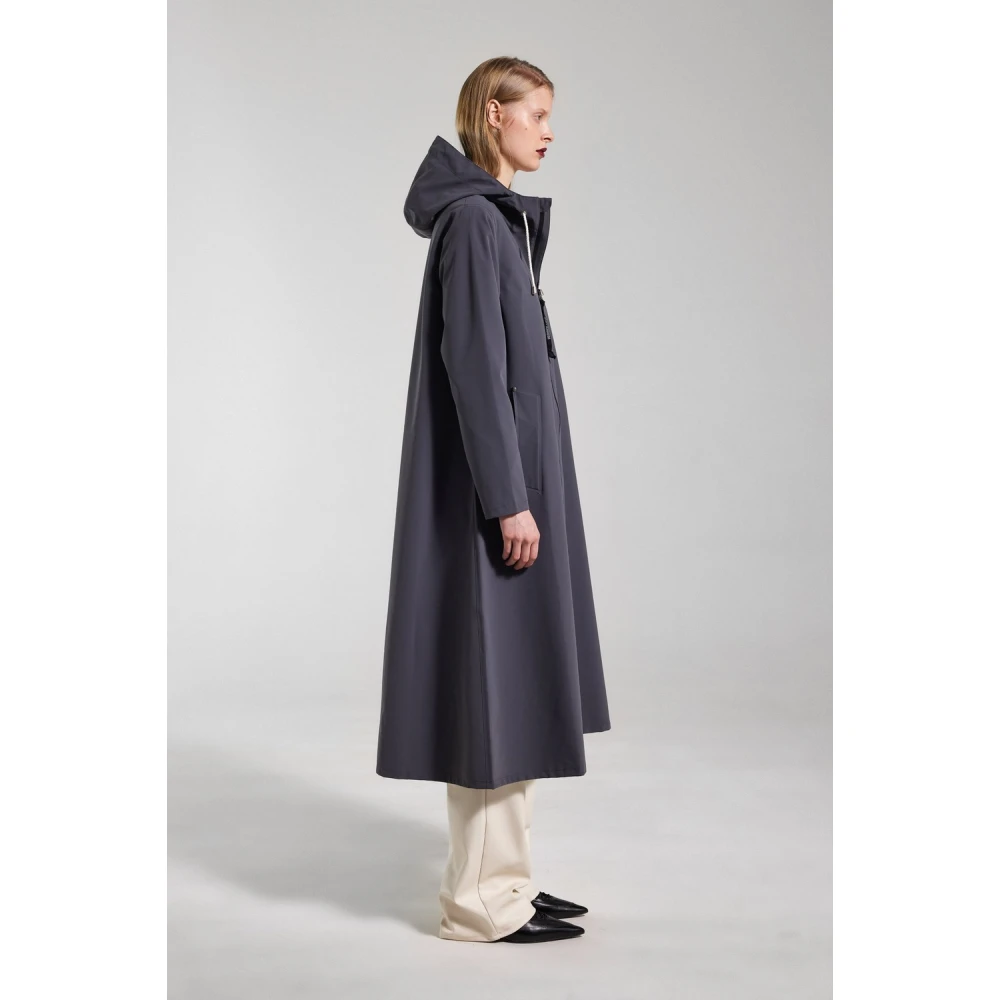Stutterheim Lichtgewicht Matte Rits Regenjas Blue Dames