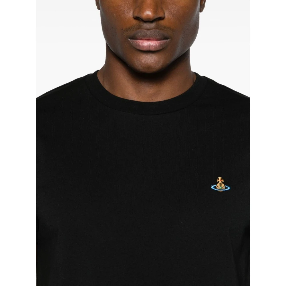 Vivienne Westwood Zwarte Katoenen Orb Logo T-shirts Black Dames