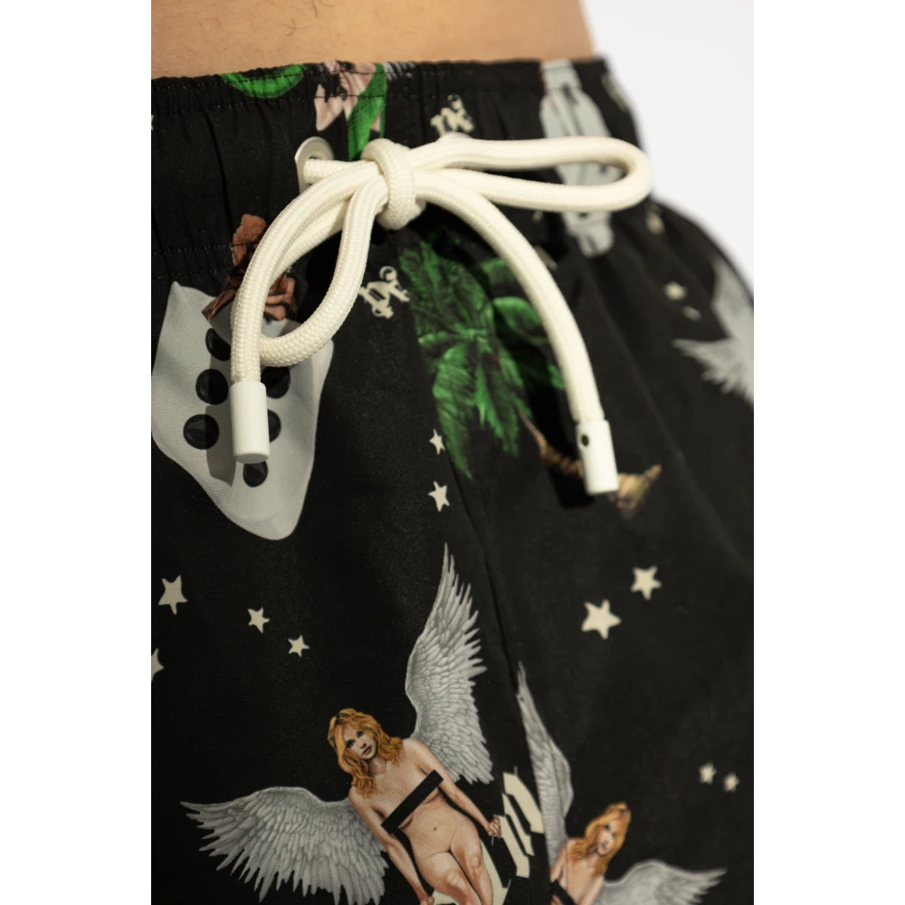 Palm Angels Zwembroek met kleurrijke print Black Heren