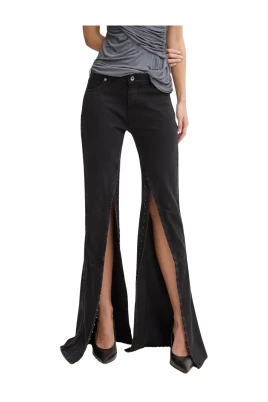Flared jeans med sidokrok