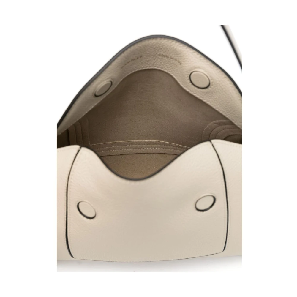 Wandler Beige Leren Schoudertas met Klep Beige Dames