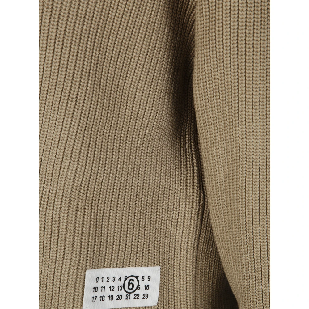 MM6 Maison Margiela Stylish Crewneck Sweatshirt Beige Dames