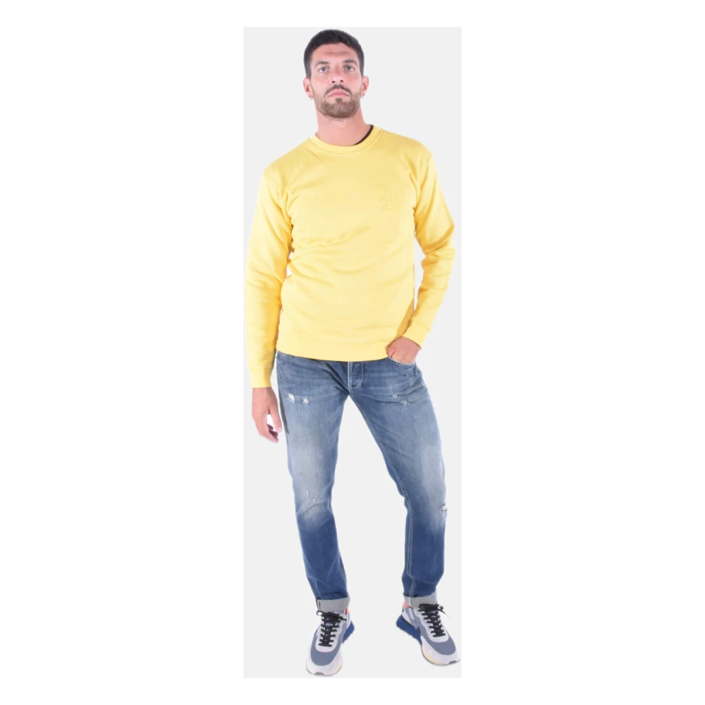 Dondup Logo Crewneck Sweatshirt Yellow Heren