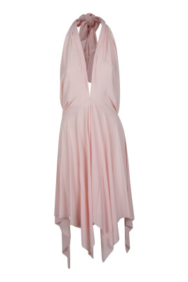 knee length dresses for ladies NORMA KAMALI Belted Jersey Mini Dress Light Pink Size S  Boutique Finest