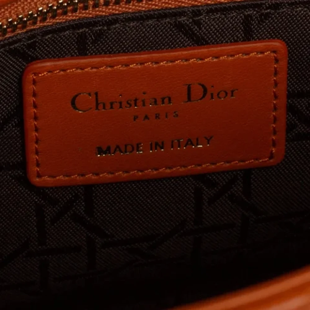 Dior Vintage Pre-owned Leather dior-bags Orange Dames