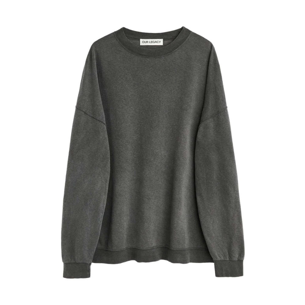 Our Legacy Washed Oversized Sweatshirt - Man Sweatshirts Grey Eu - 46 - Immagine 4