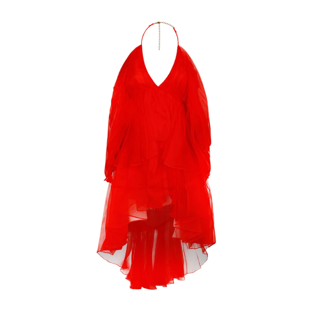 Zimmermann Zijden gerimpelde jurk Red Dames