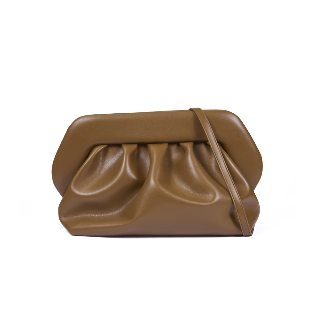 THEMOIRè Bruine Clutch met Afneembare Schouderband Brown Dames