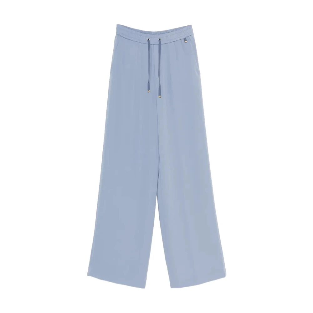 Herno Blå Drawstring Palazzo Pants