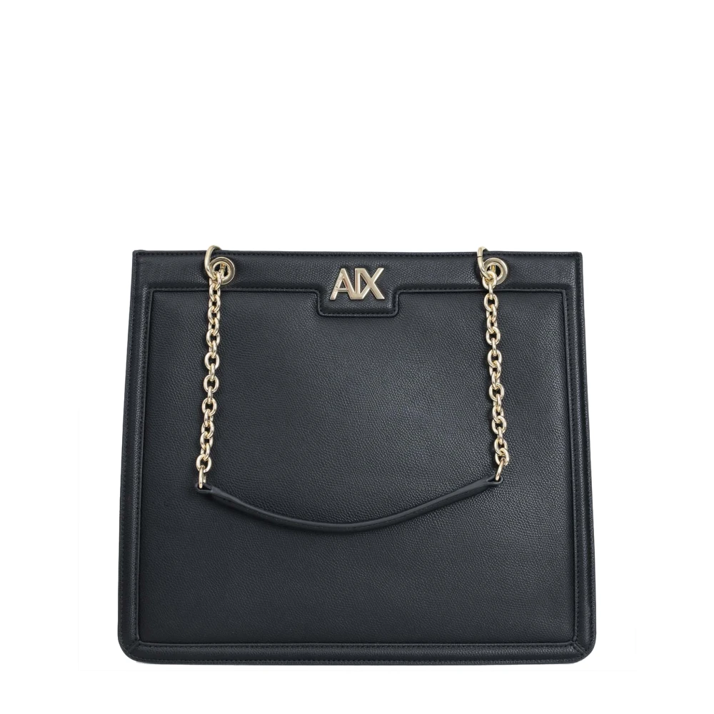 Armani Exchange Stijlvolle Polyester Handtas voor Vrouwen Black Dames