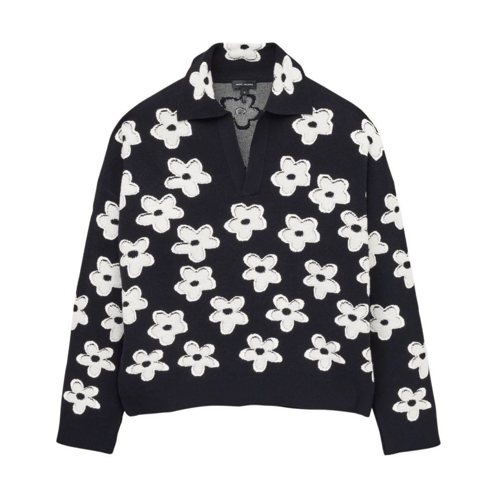 Marc Jacobs Daisy Jacquard Sweater Black, Dam