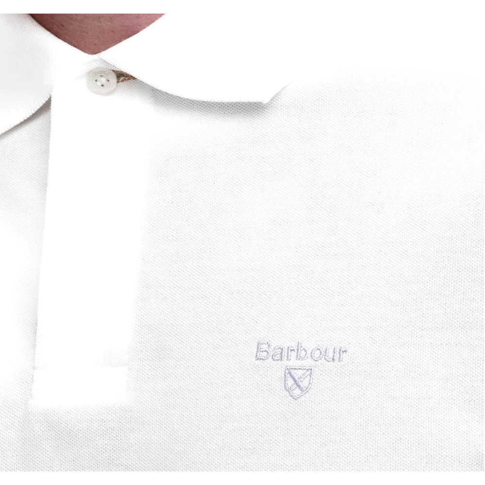 Barbour Lichtgewicht sportpoloshirt wit White Heren