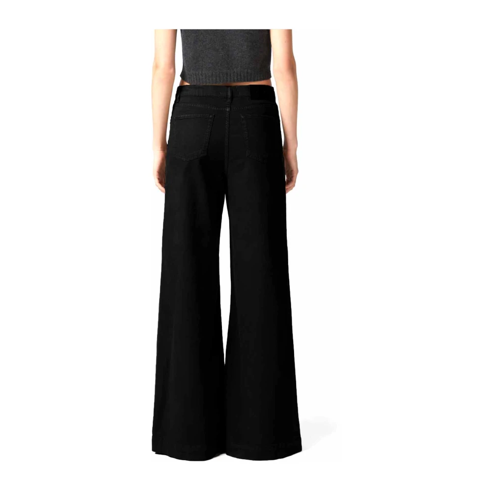 pinko Zwarte Wide Leg Jeans Black Dames