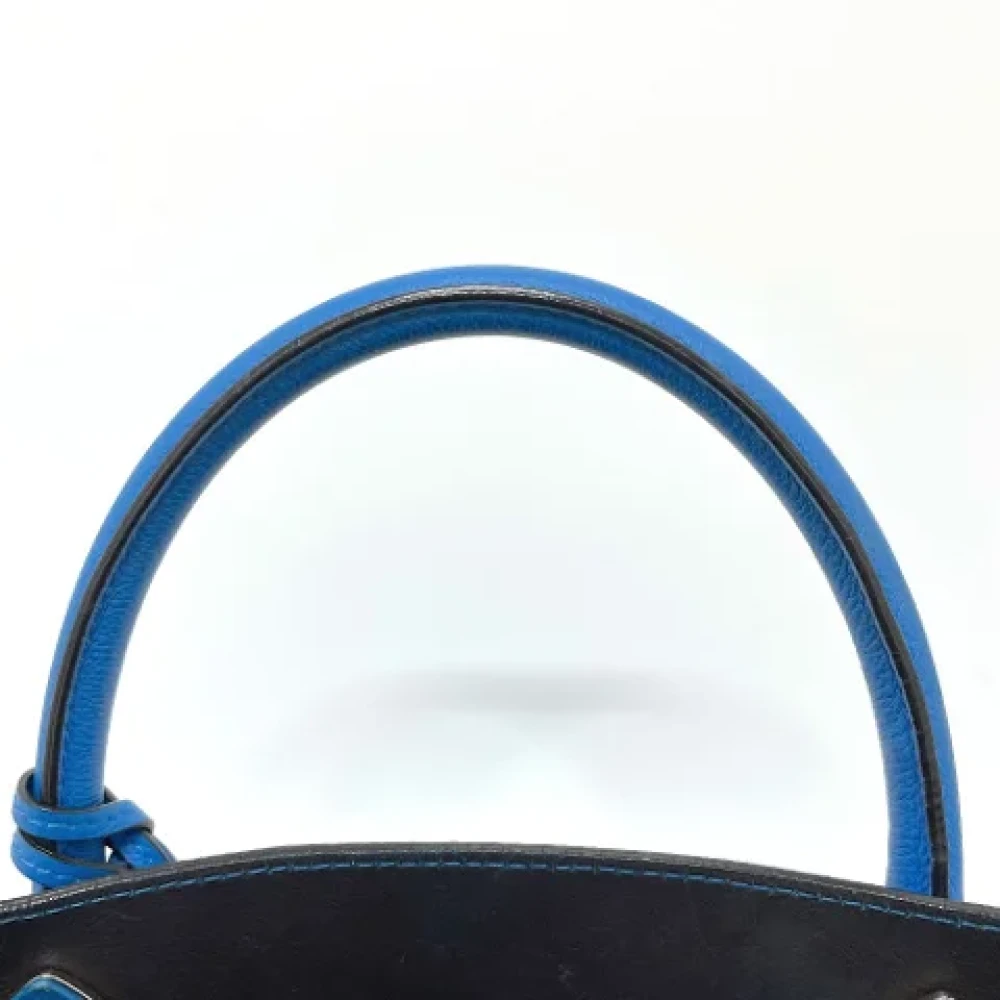 Dior Vintage Pre-owned Leather dior-bags Blue Dames